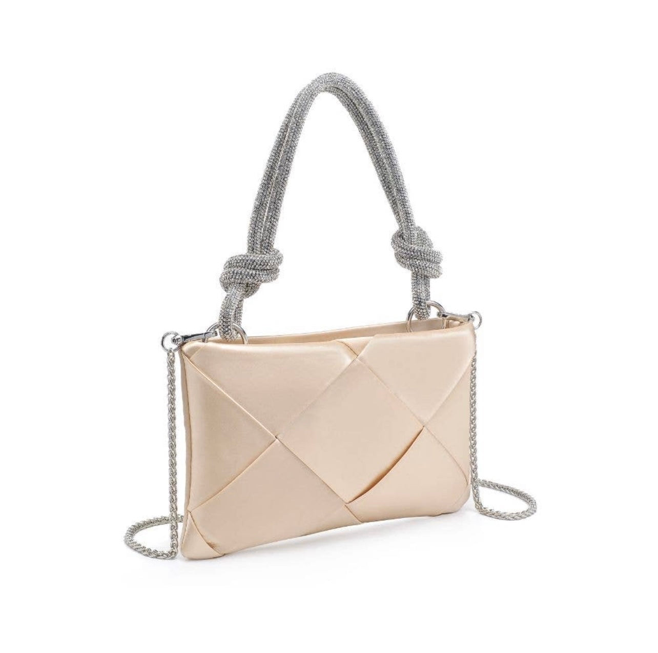 Champagne Purse w/ Shiny Strap