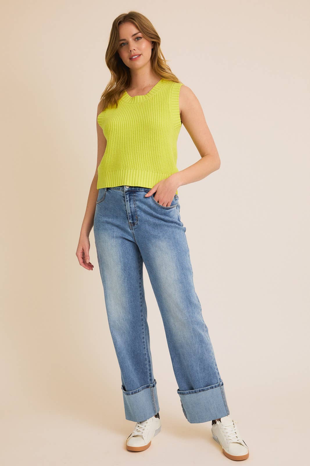 Lime Sweater Tank