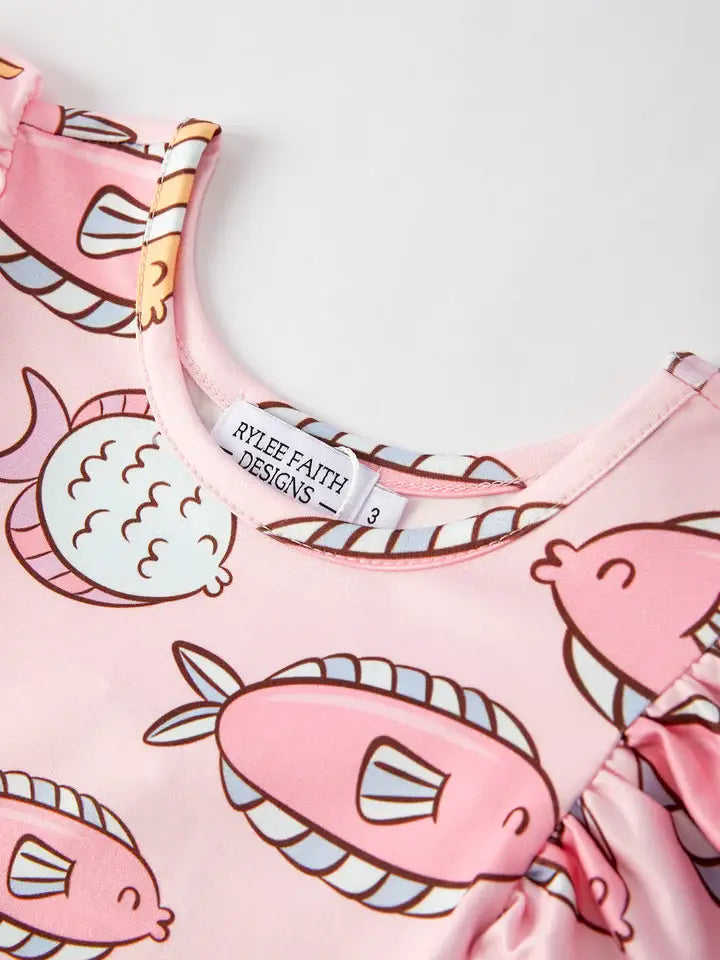 Toddler Pink Fish Dress