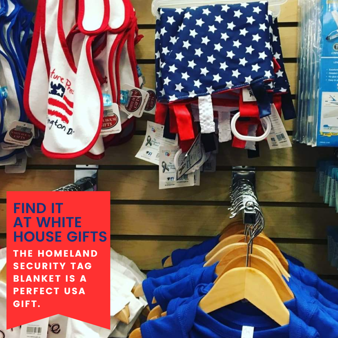 USA Flag Stroller Tag