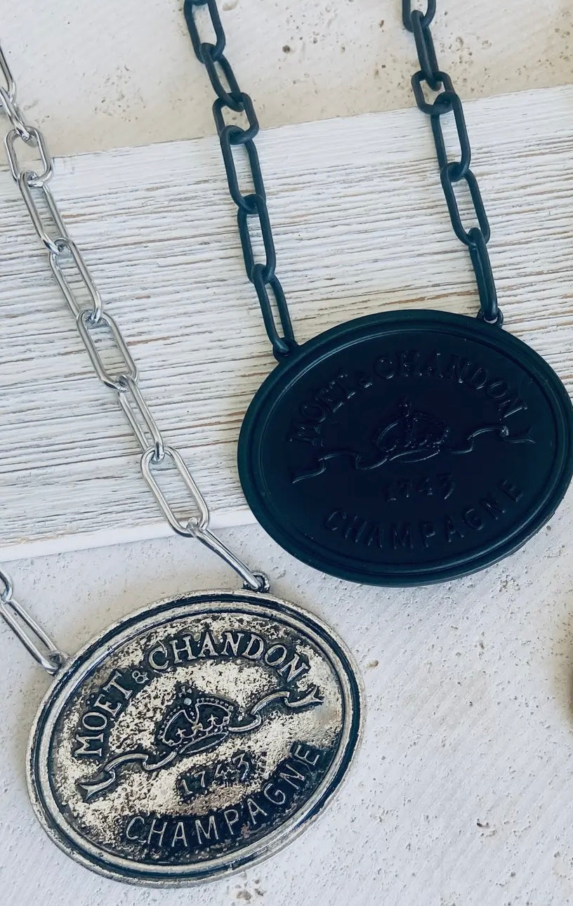 Champagne Label Necklace