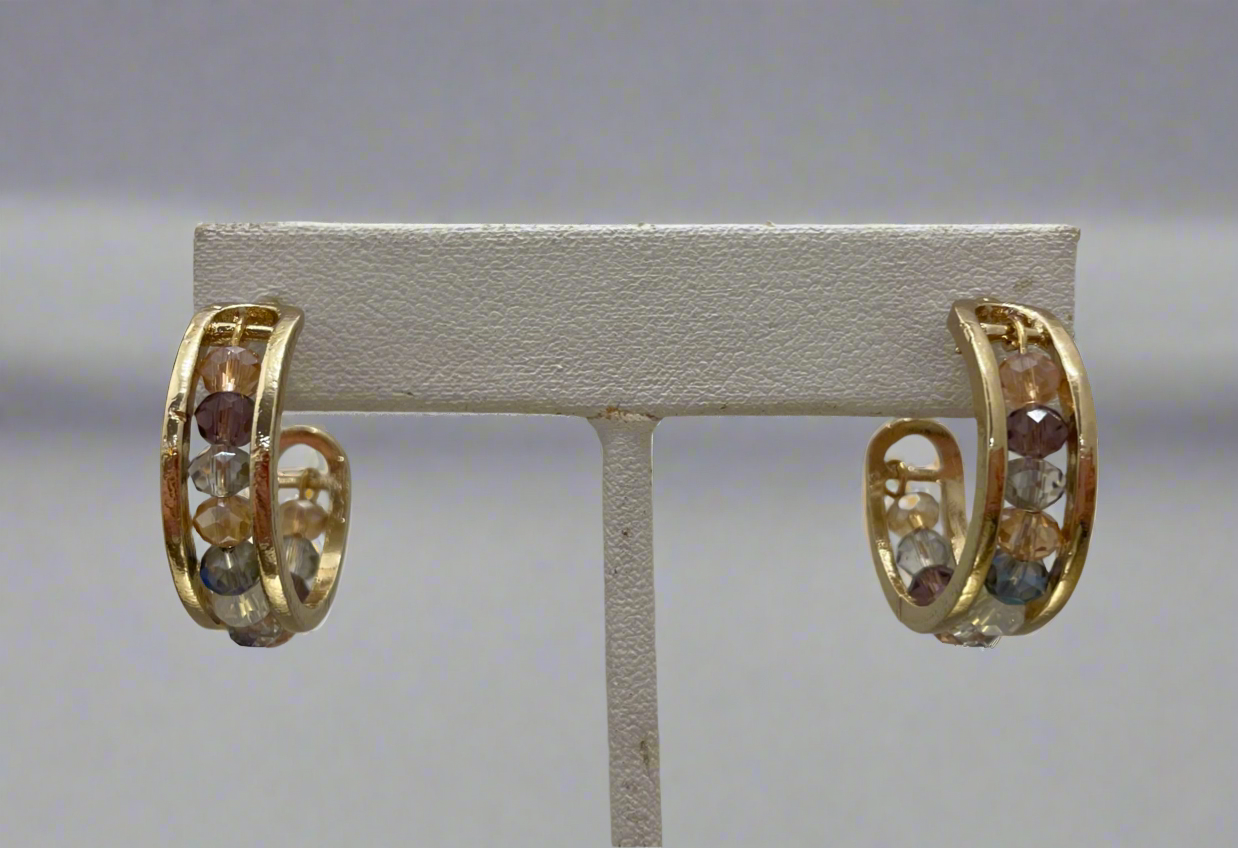 Gem Hoop Earrings