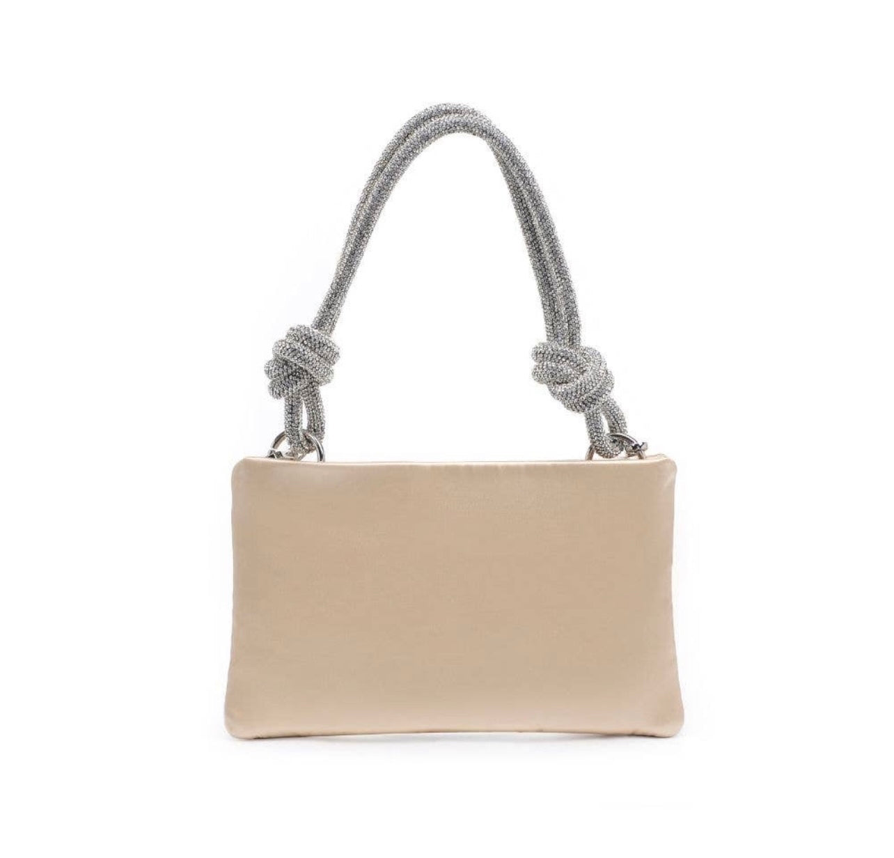 Champagne Purse w/ Shiny Strap