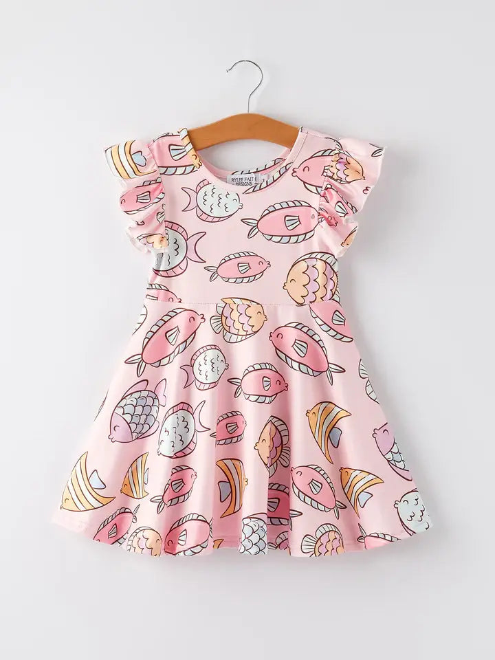 Toddler Pink Fish Dress