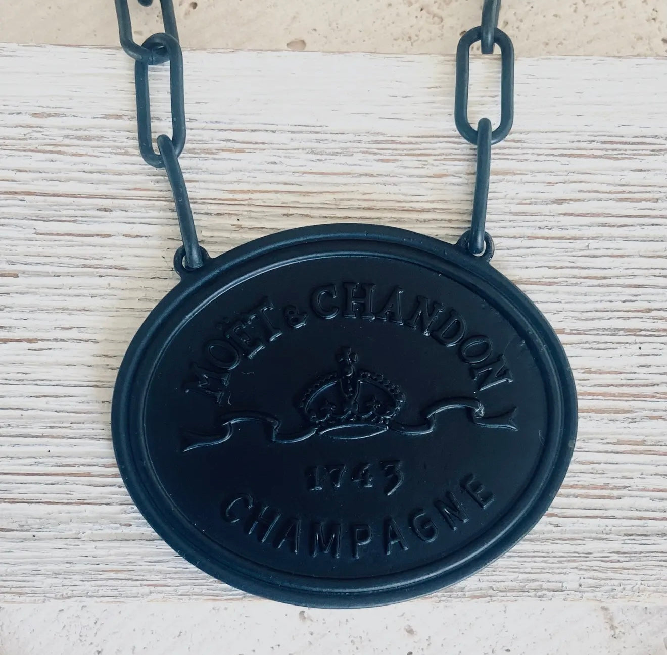 Champagne Label Necklace
