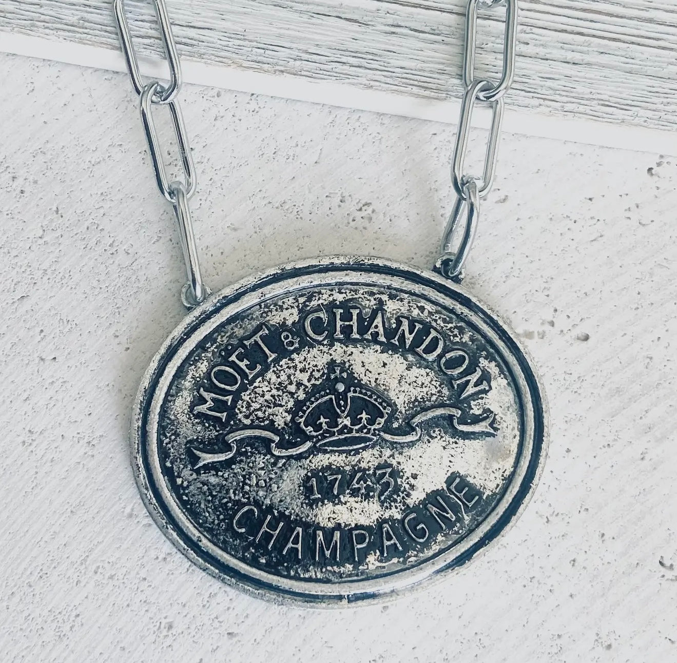 Champagne Label Necklace