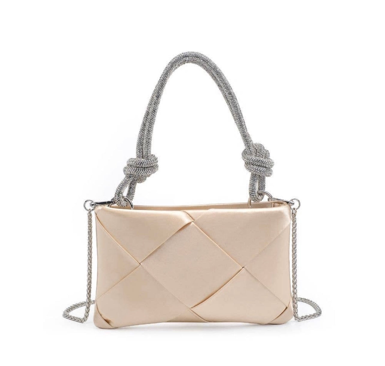 Champagne Purse w/ Shiny Strap