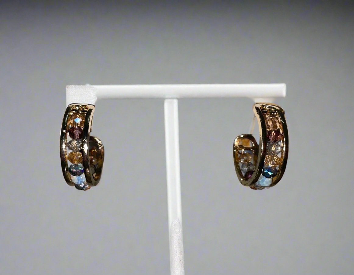 Gem Hoop Earrings