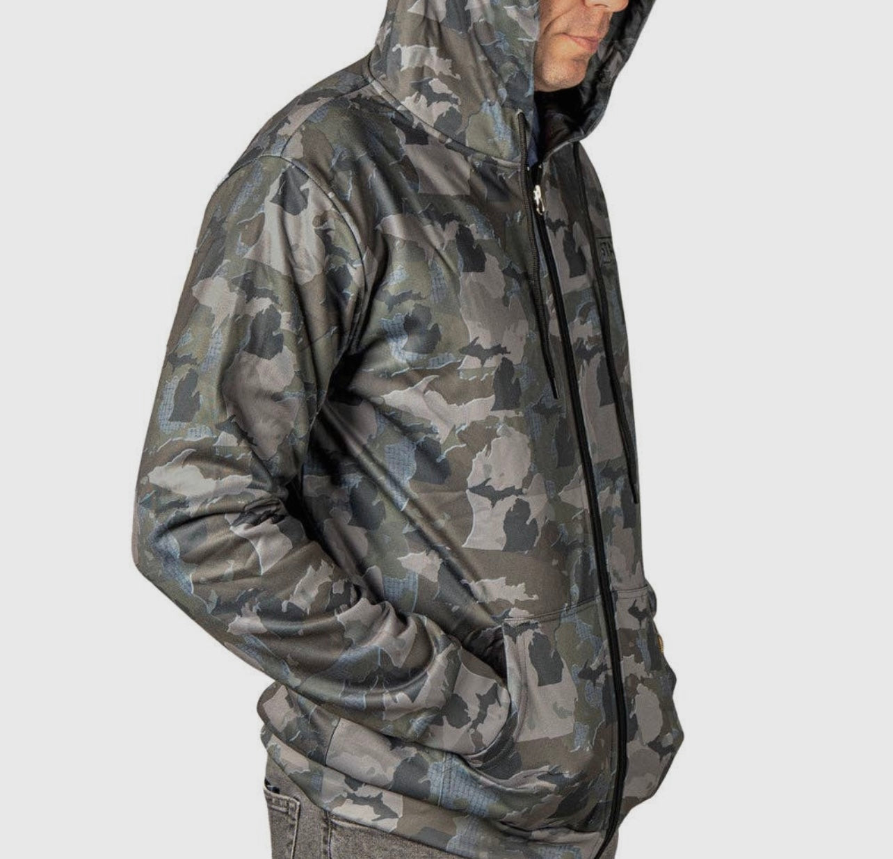 Michigan Camo Zip Up