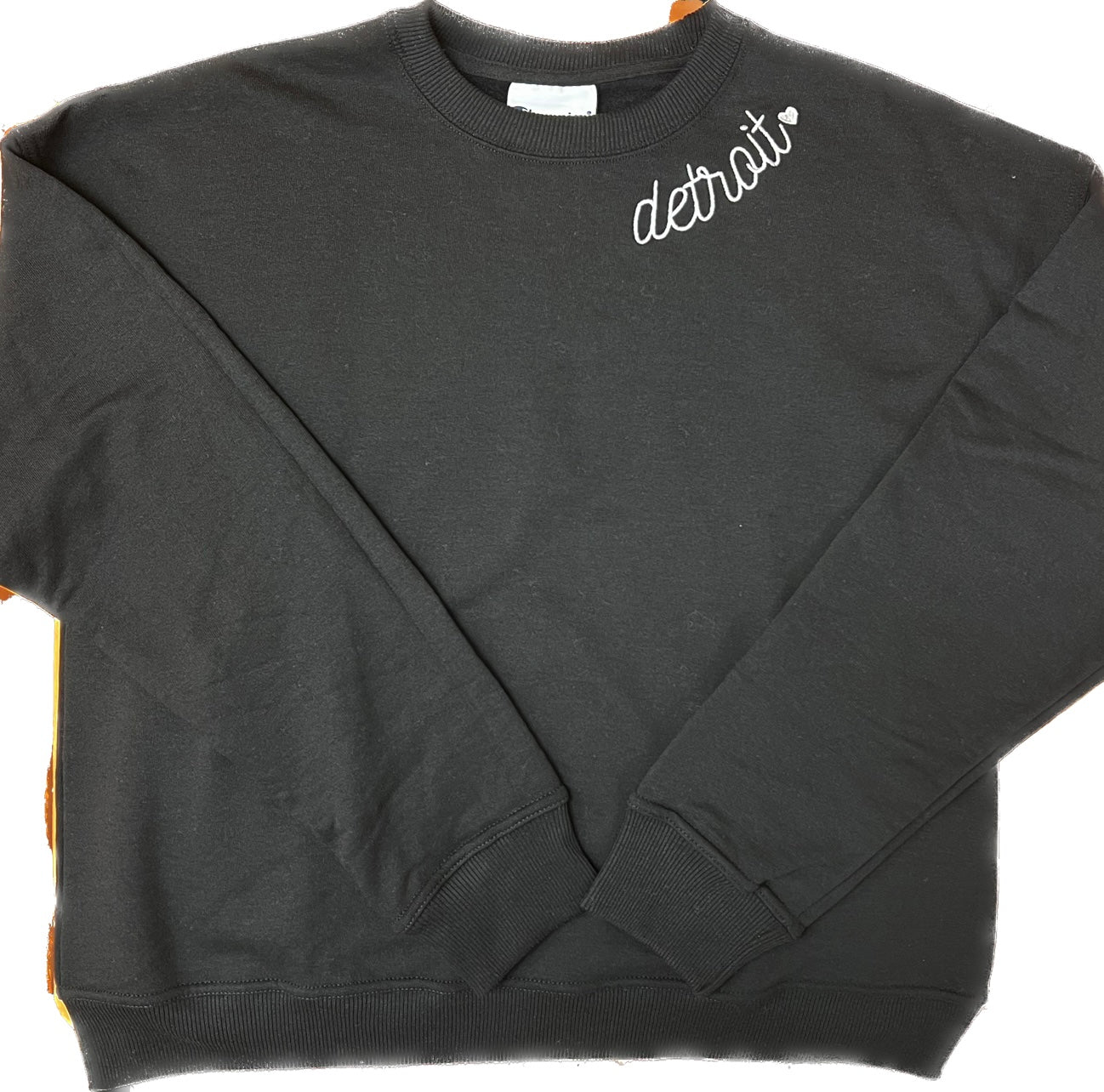 Detroit Embroidered Neck Crewneck