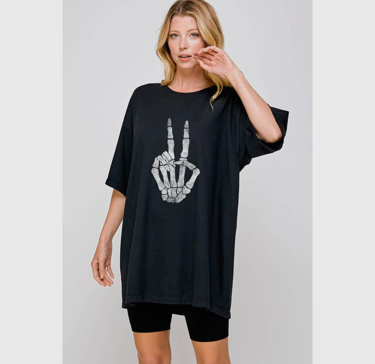 Black Halloween Peace Tee