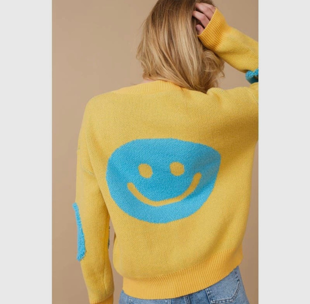Yellow Smiley Sweater