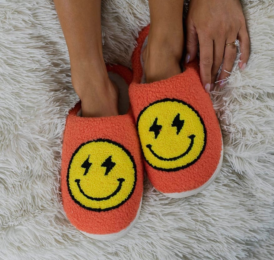 Orange Bolt Slippers