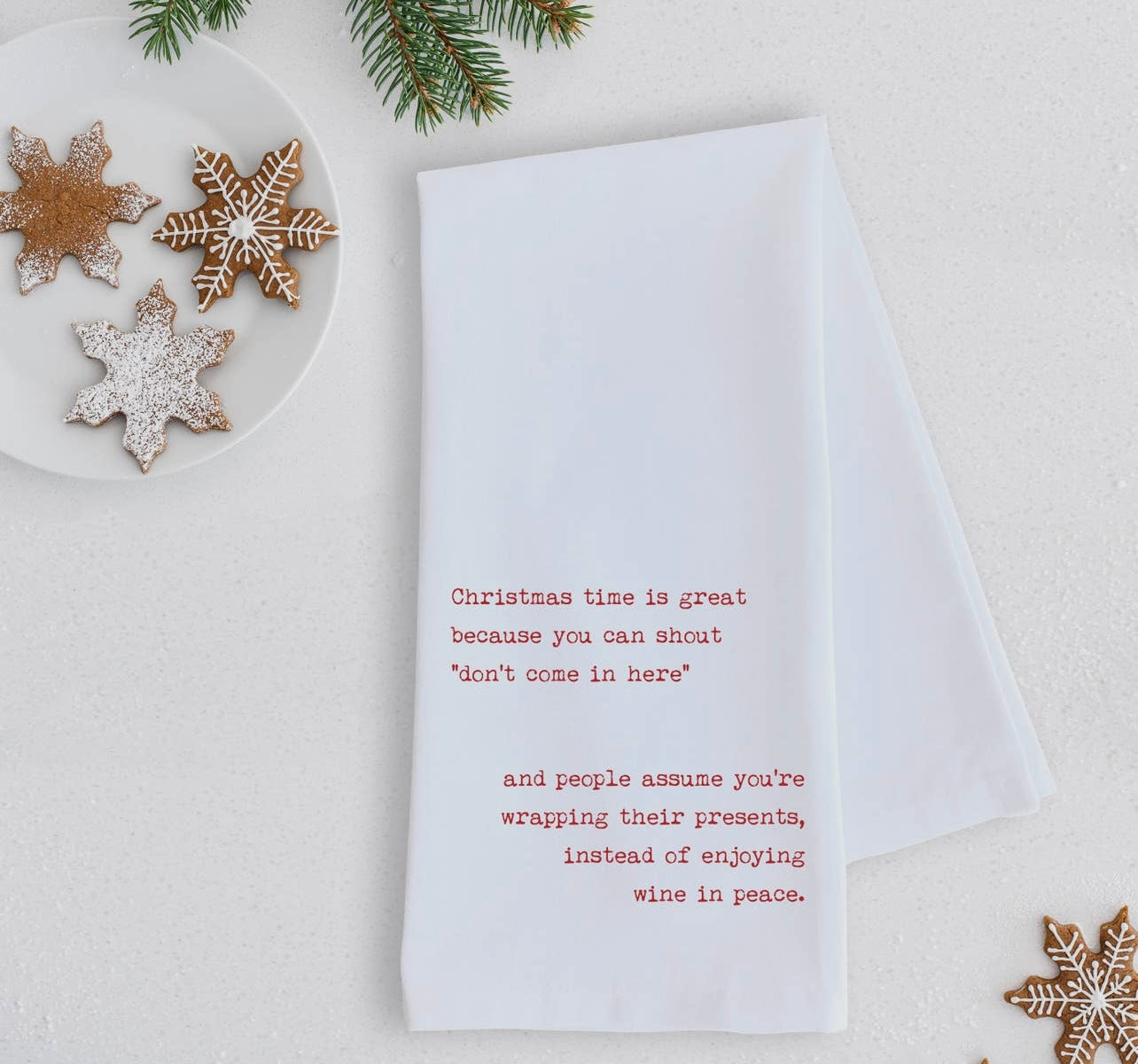 Dont Come In Here Tea Towel