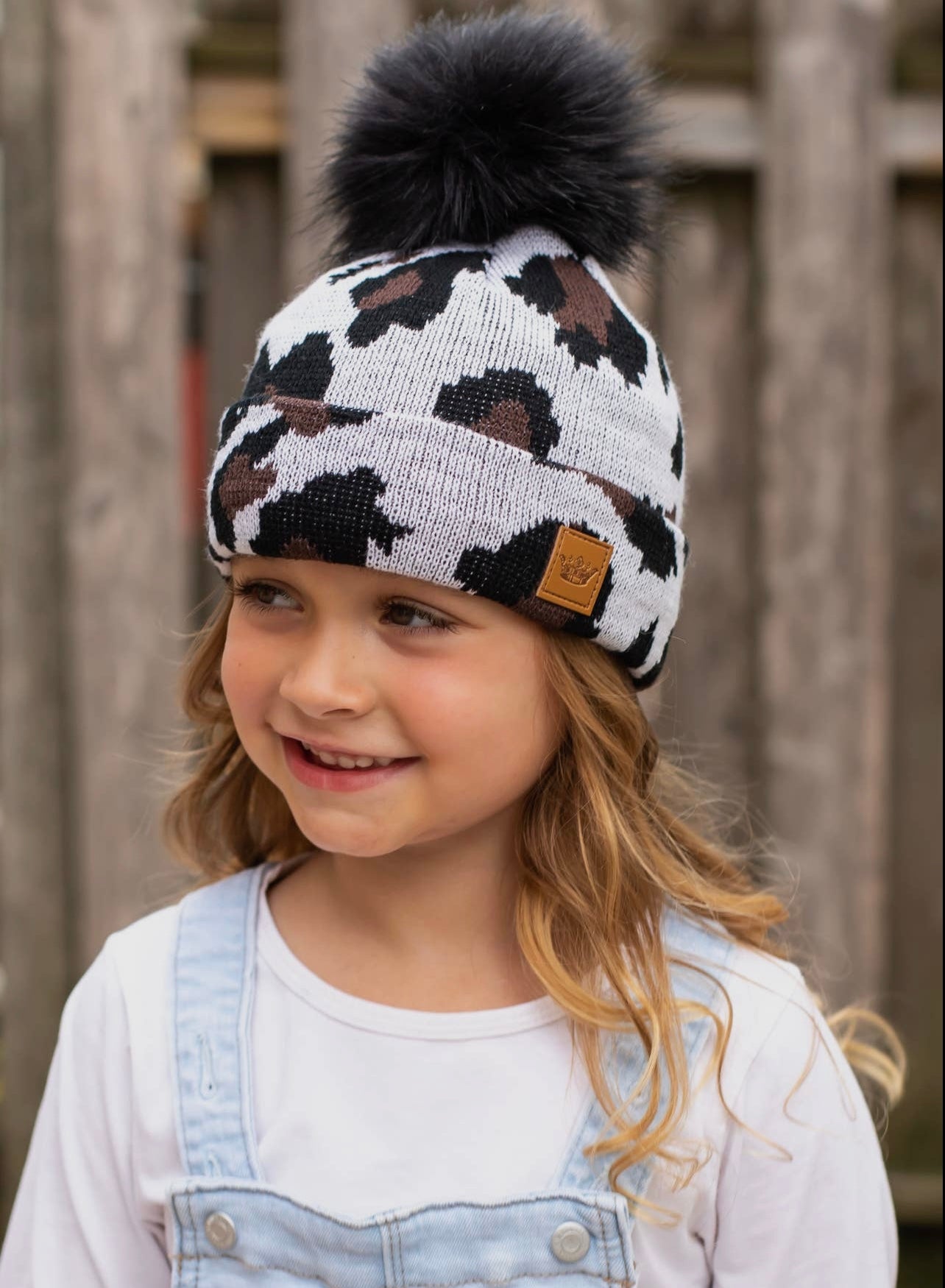 Kids Leopard Pom Hat