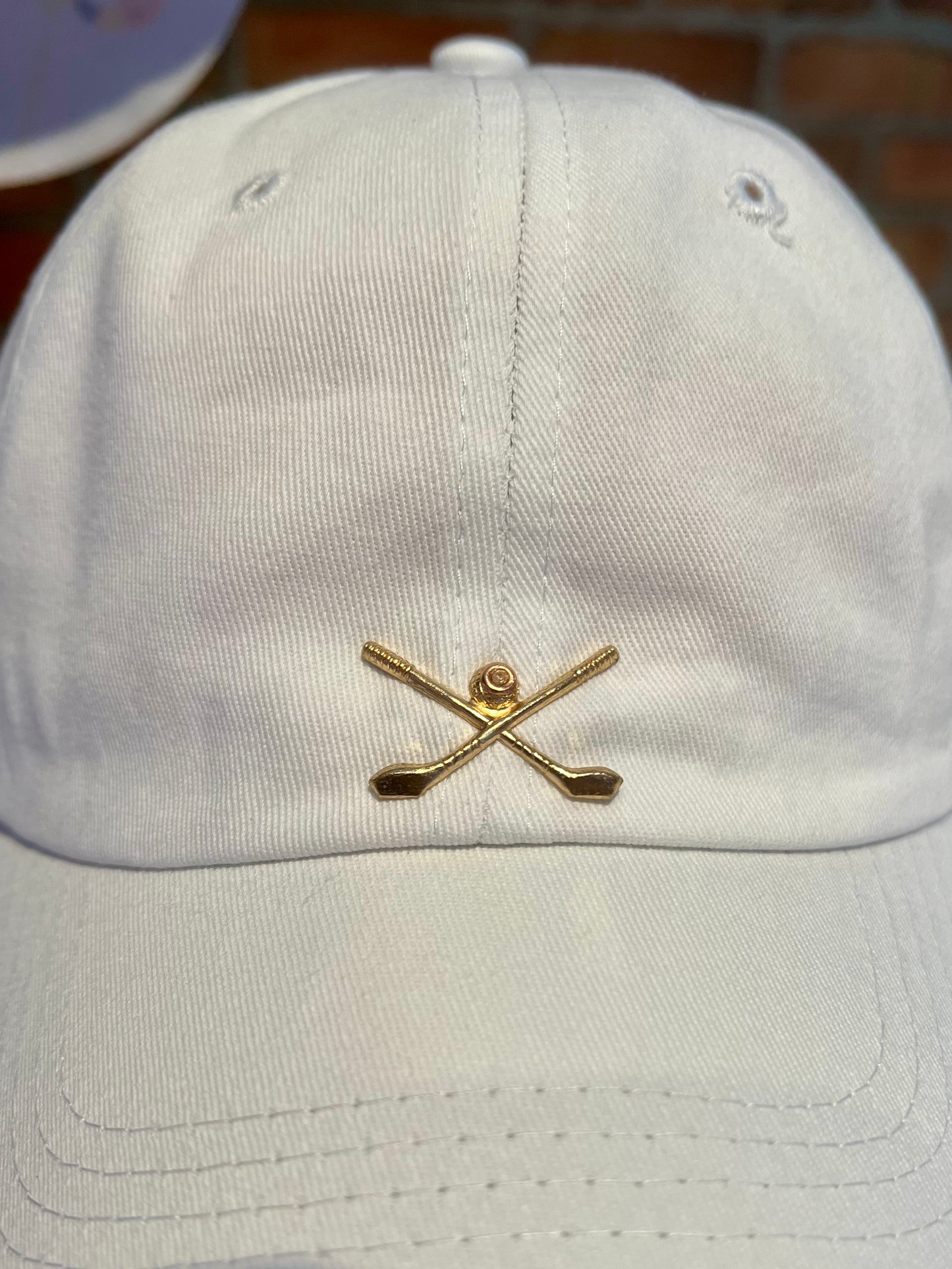 Gold Golf Stud Hat