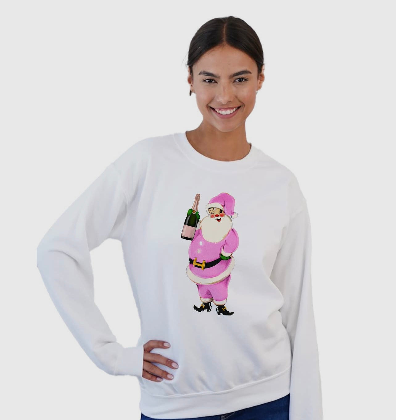 Santa Champagne Crewneck