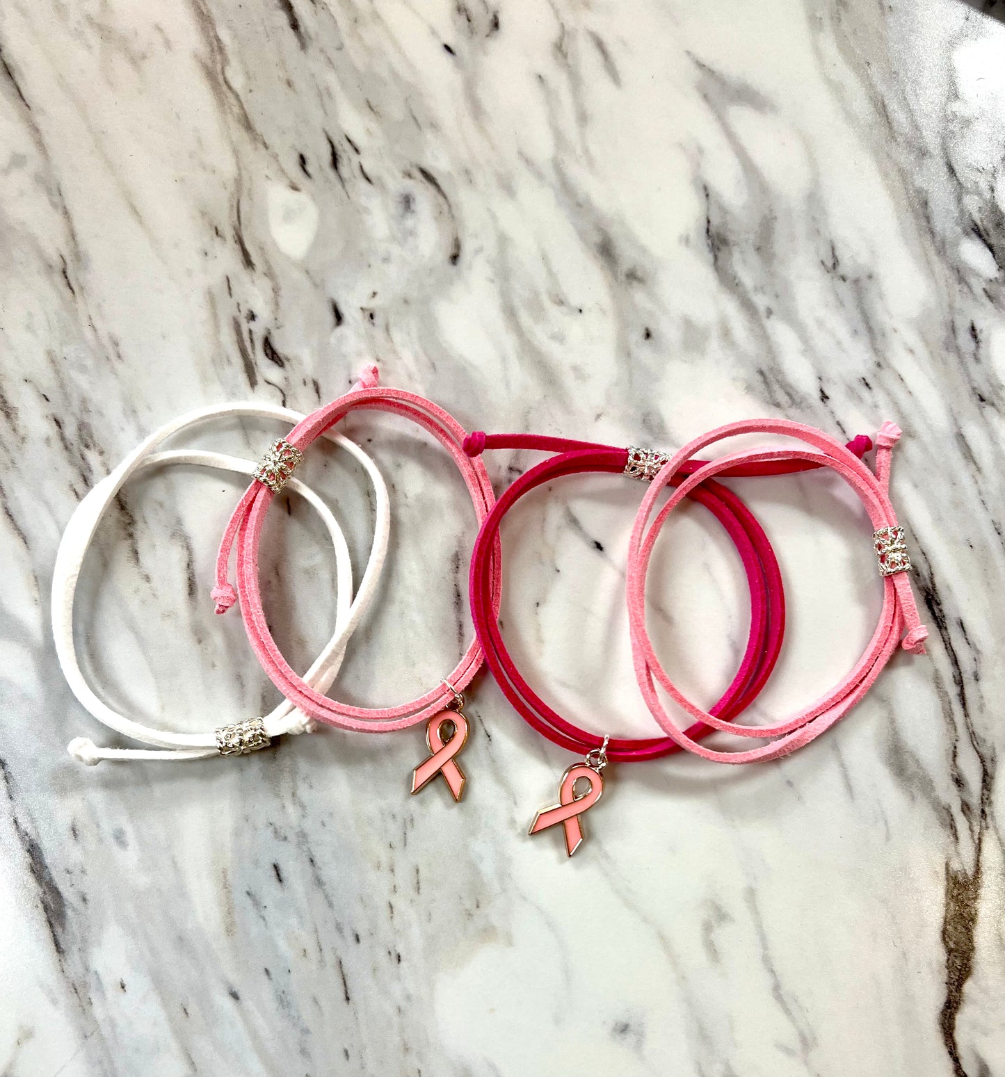 Pink Week Leather Bracelets