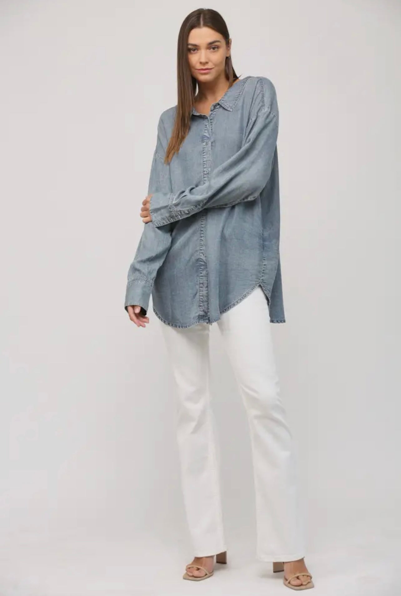 Oversized Denim Blouse