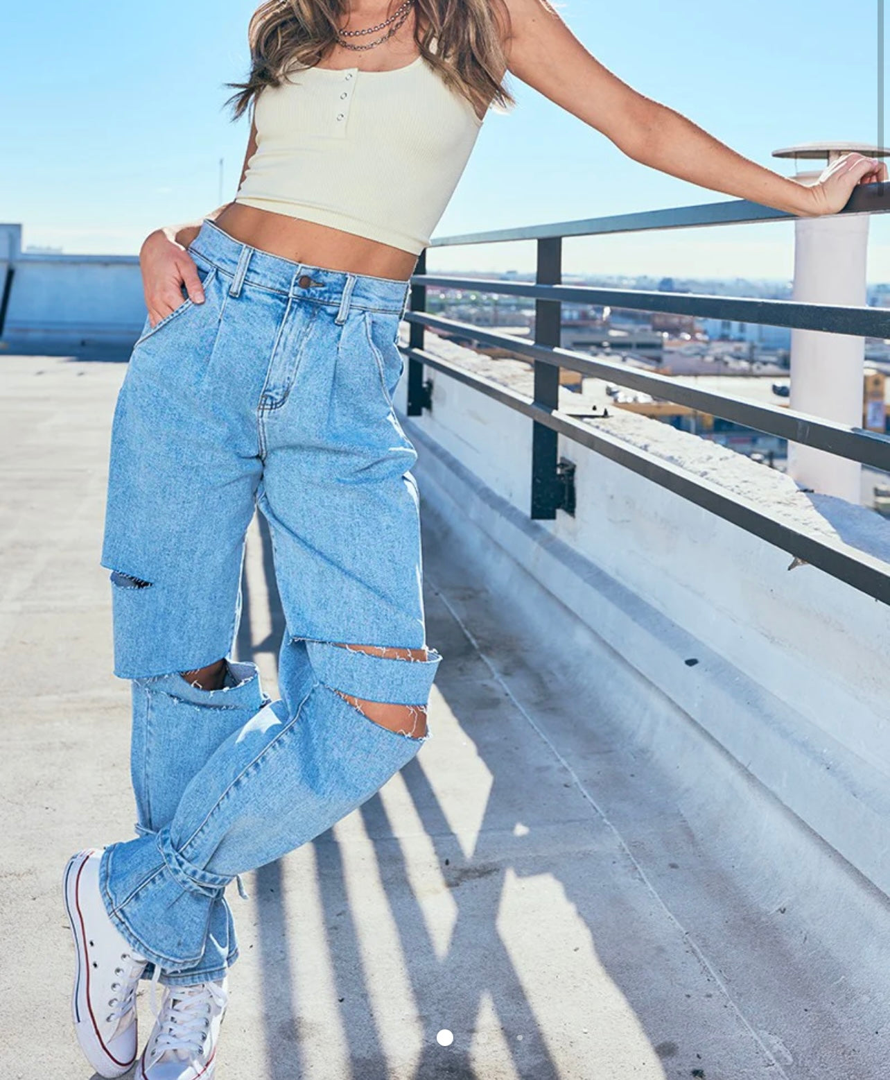 Ankle Tie Jeans
