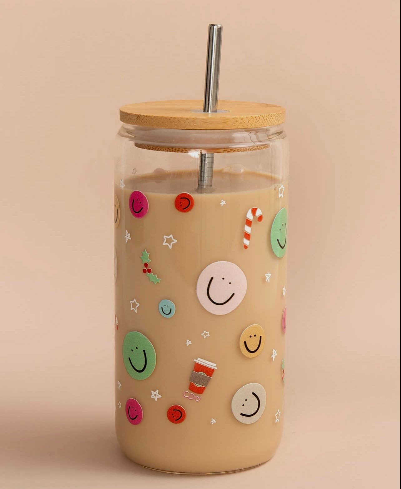 Smiley Holiday Glass