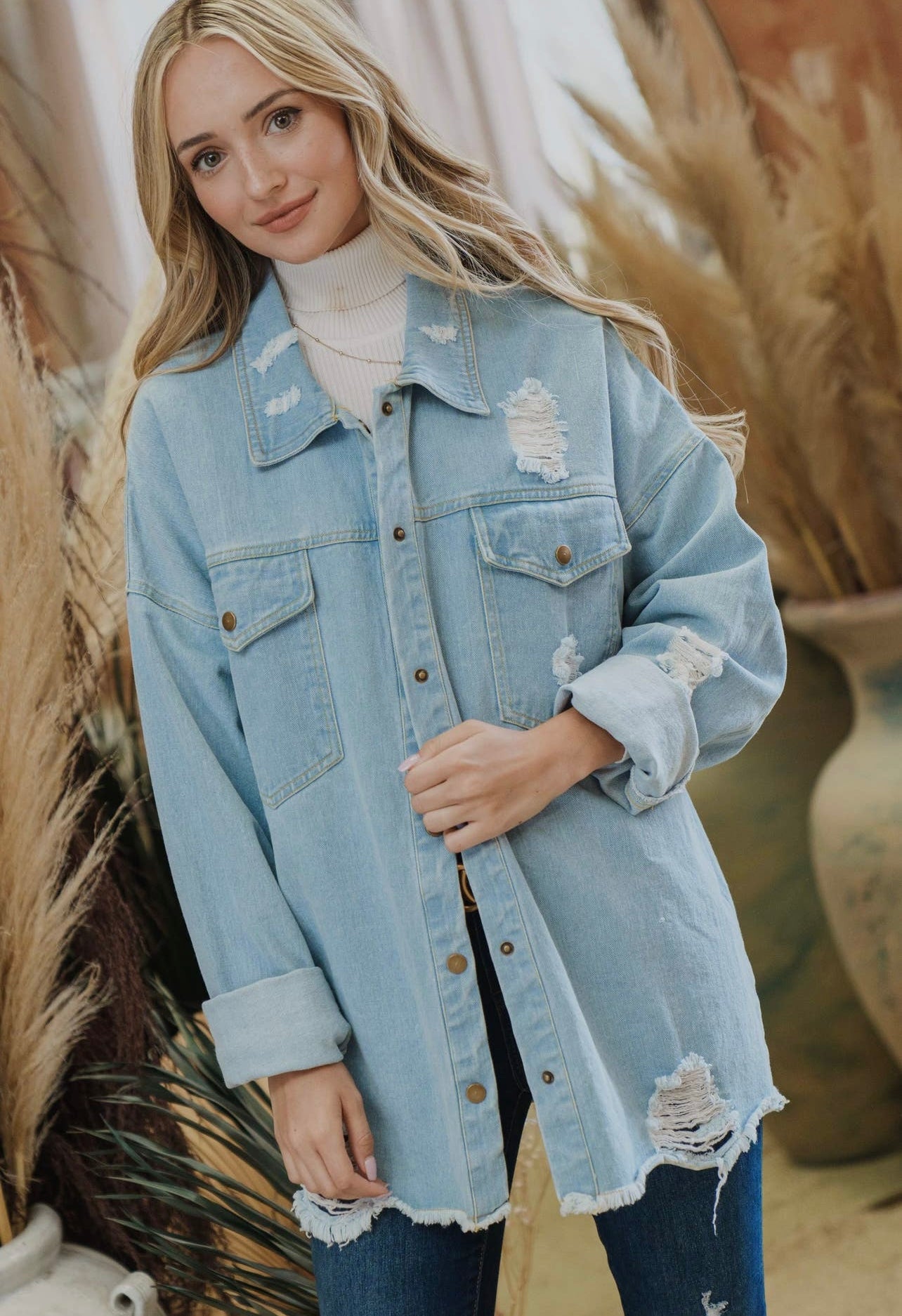 Ripped Denim Jacket