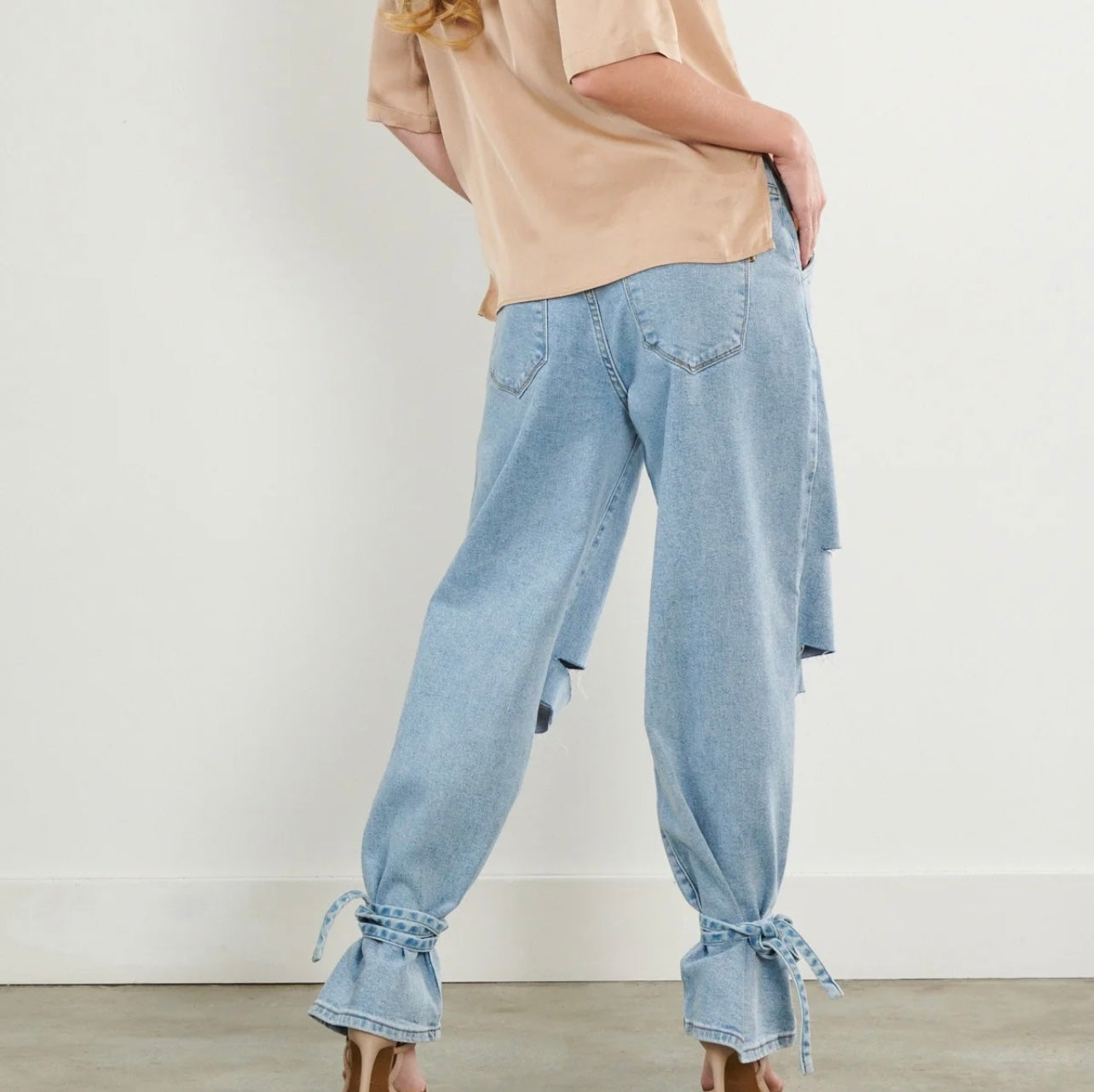 Ankle Tie Jeans