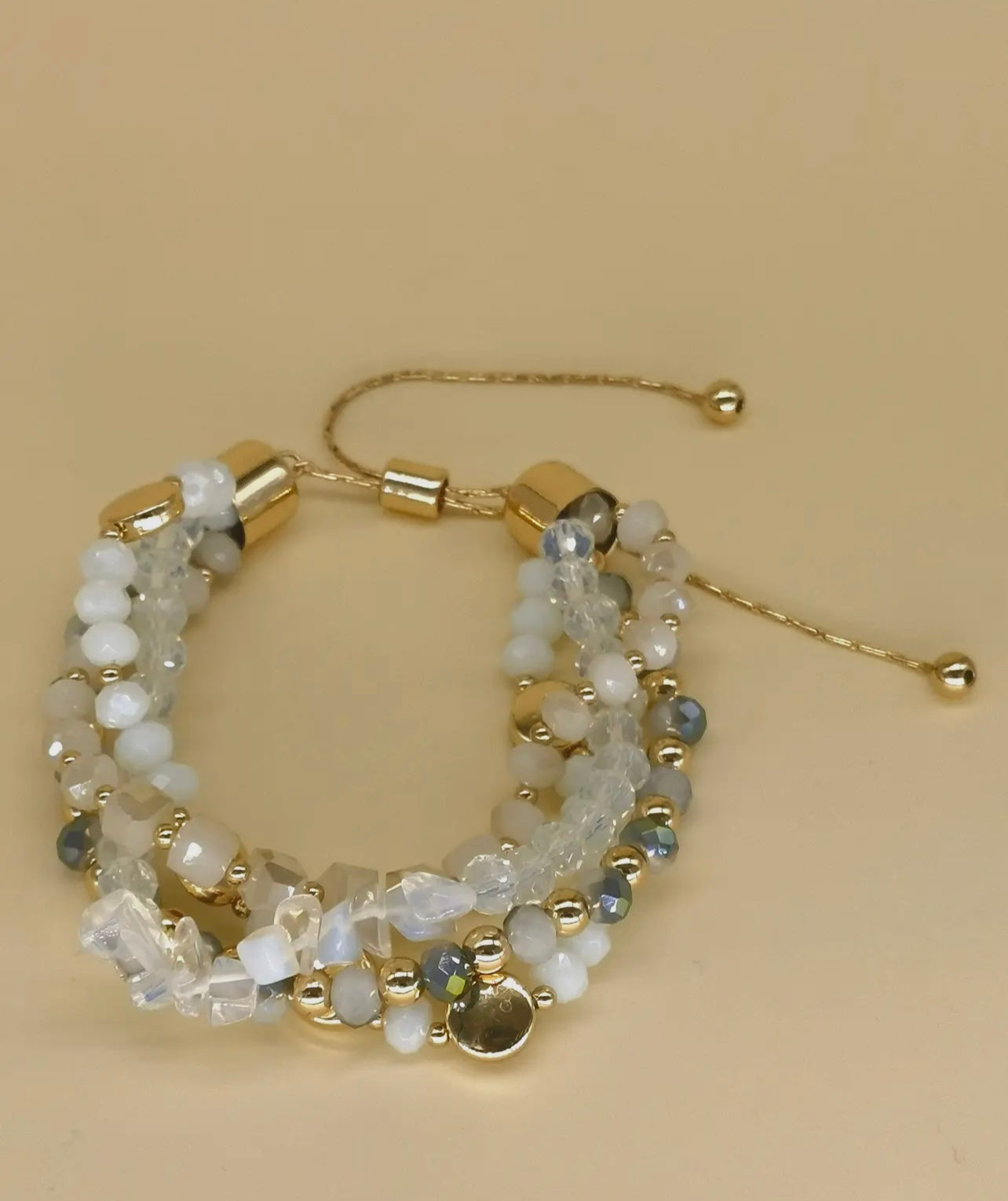Neutral Beads Multi-Strand Bracelet