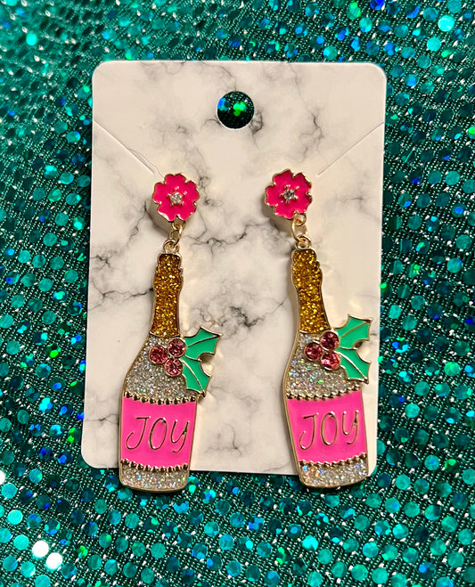 Pink Green Cocktail Earring