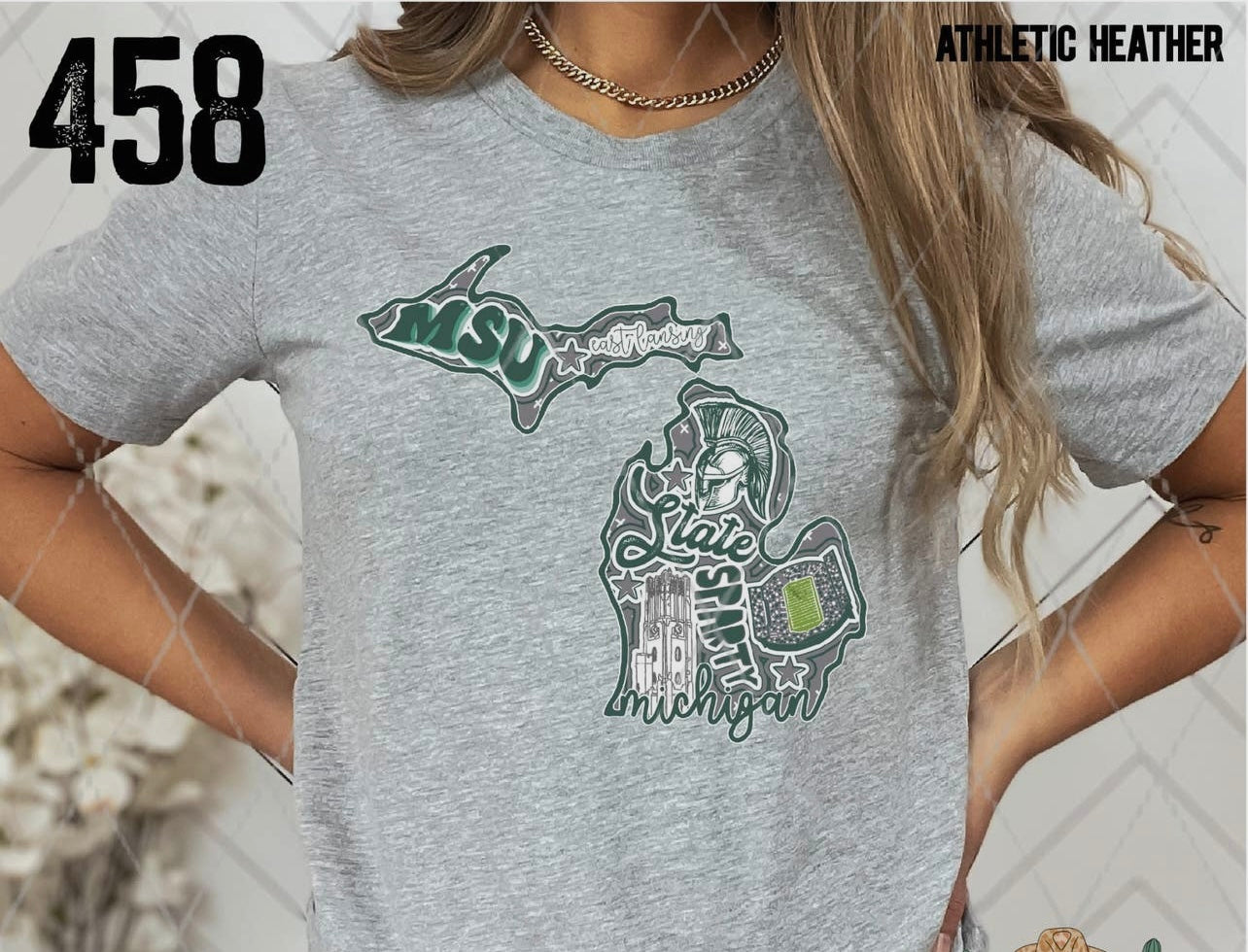 MSU State Outline Tee