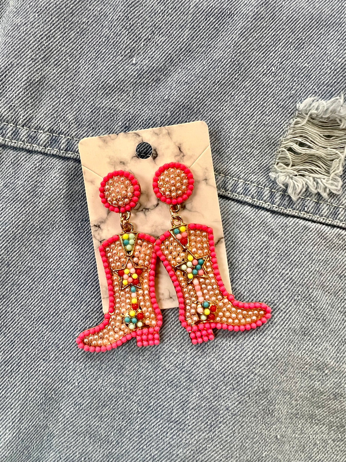 Neon boot Earrings