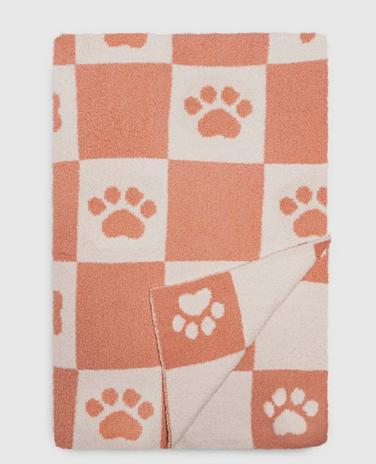 Orange Paw Bulldogs Blanket