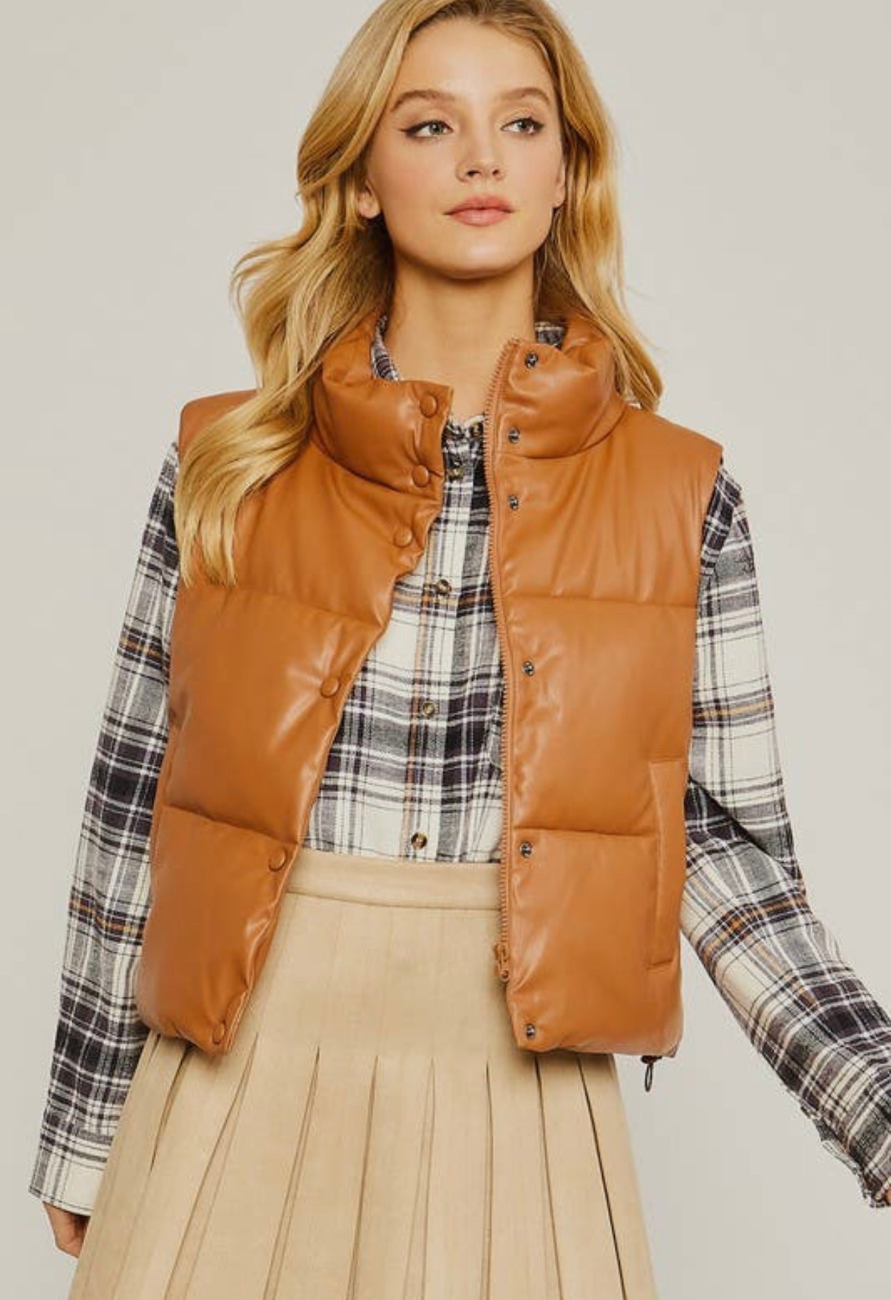 Cropped Puff Vest