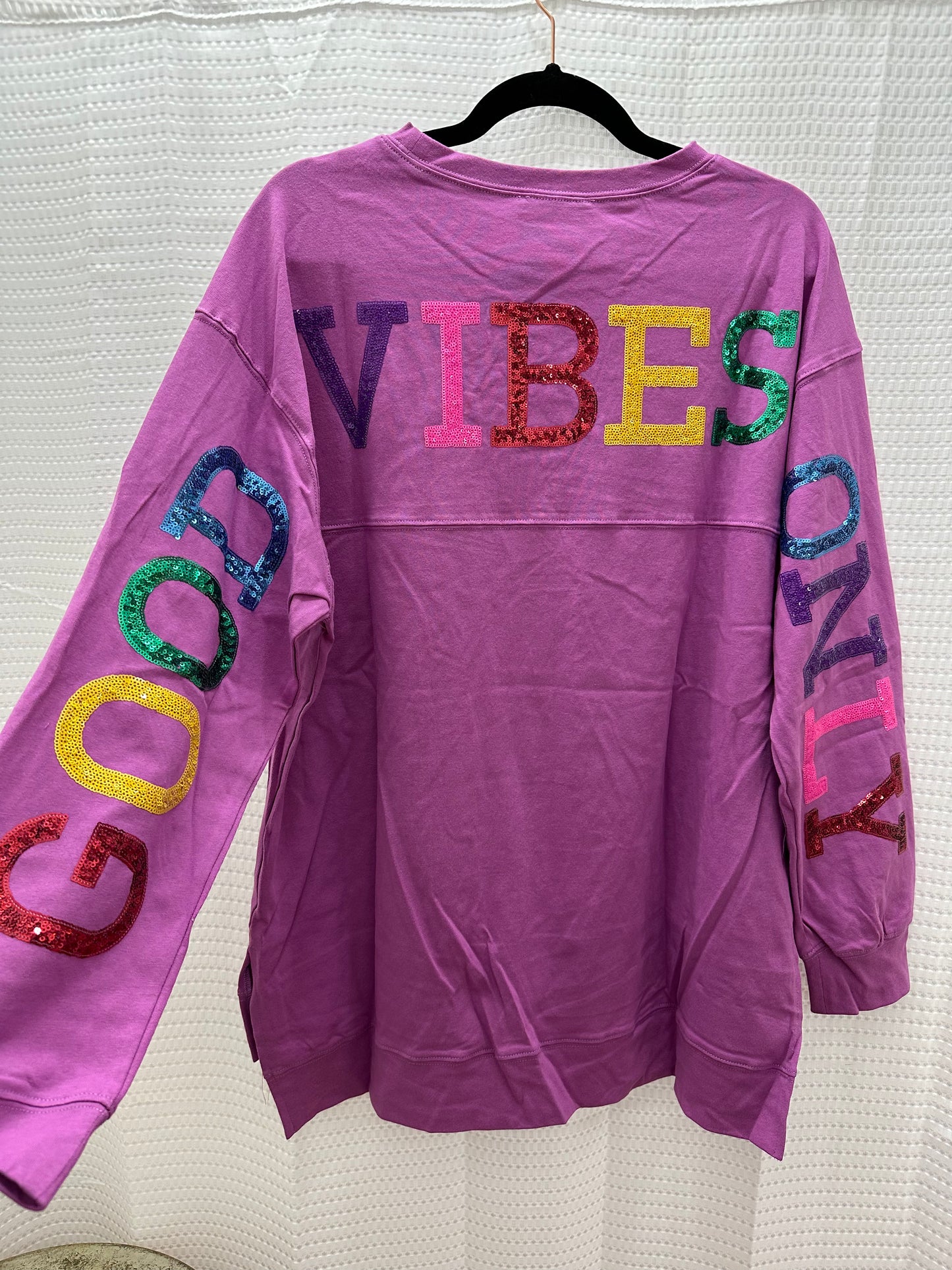 Good Vibes Sequin Shirt