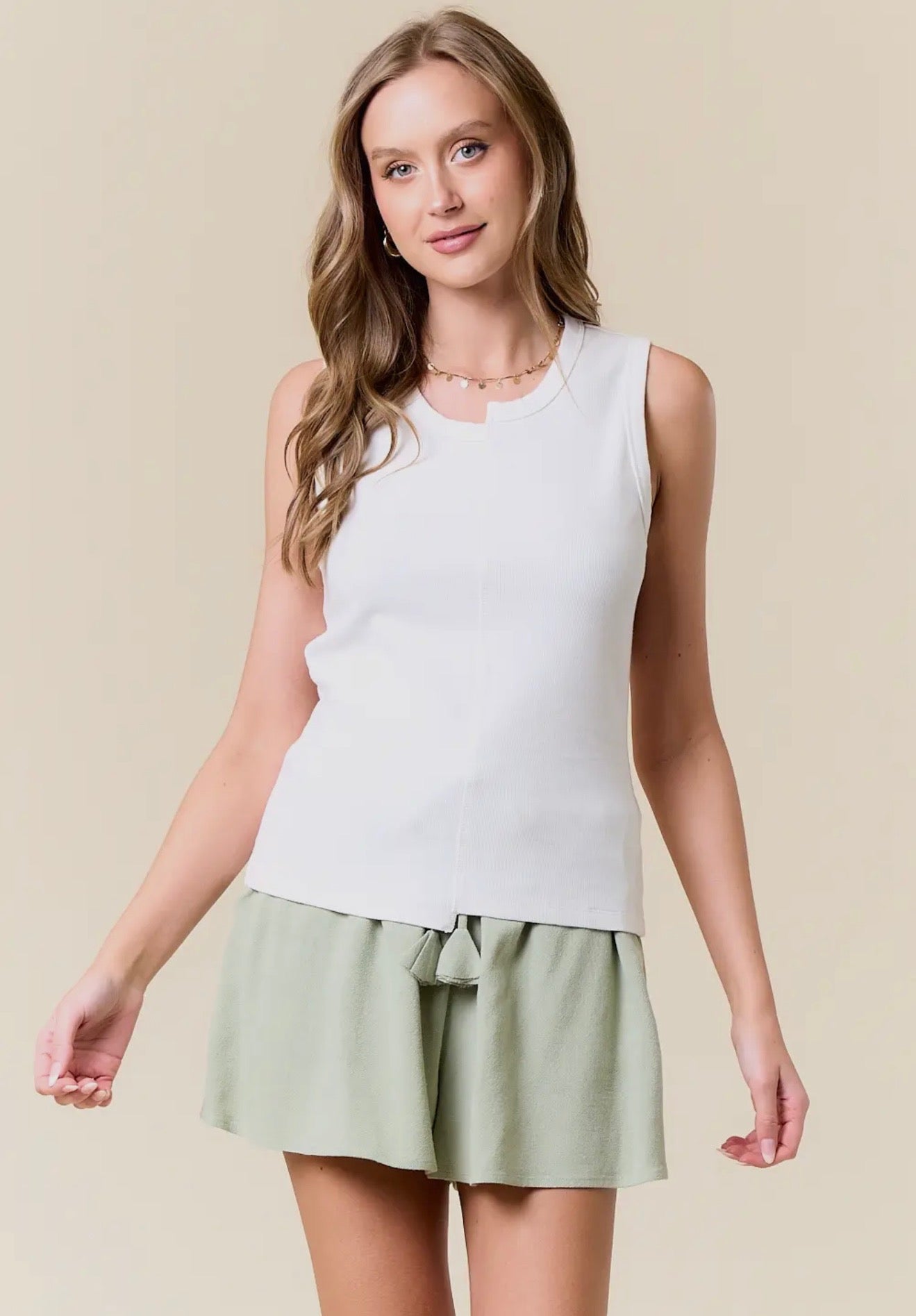 Jagged Neck Tank