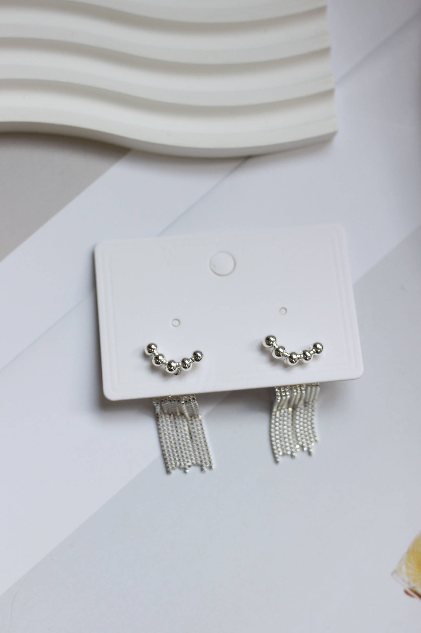 Silver Tassel-back Earrings