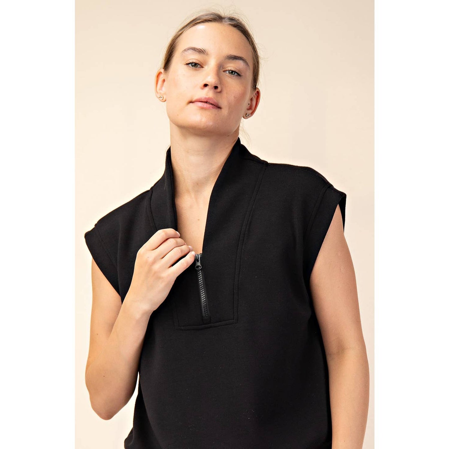 Mix & Match Sleeveless Quarter Zip