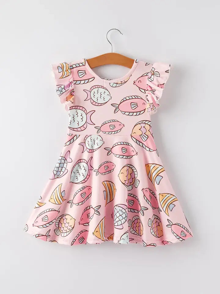 Toddler Pink Fish Dress