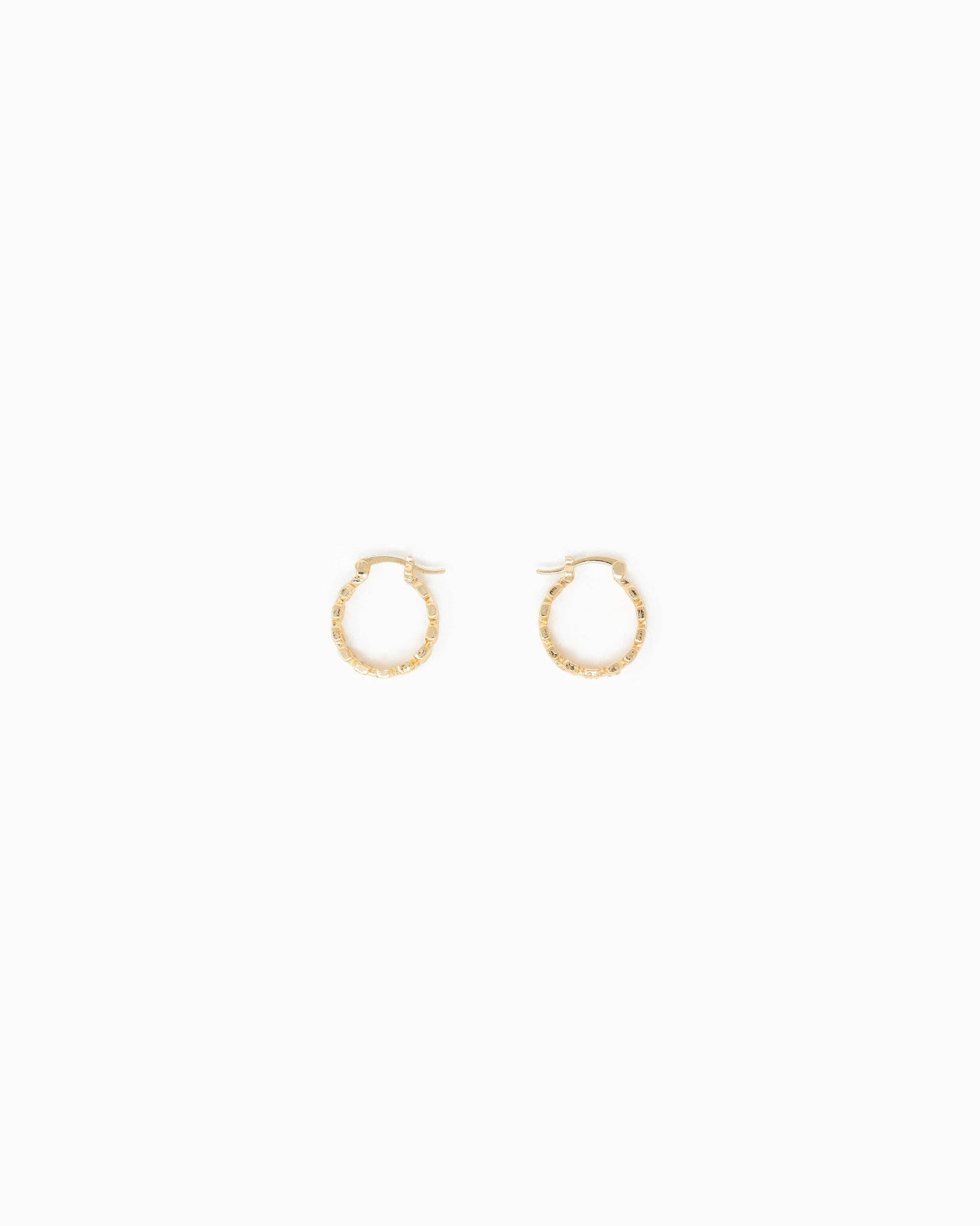 Checkered Cutout Hoop Earrings