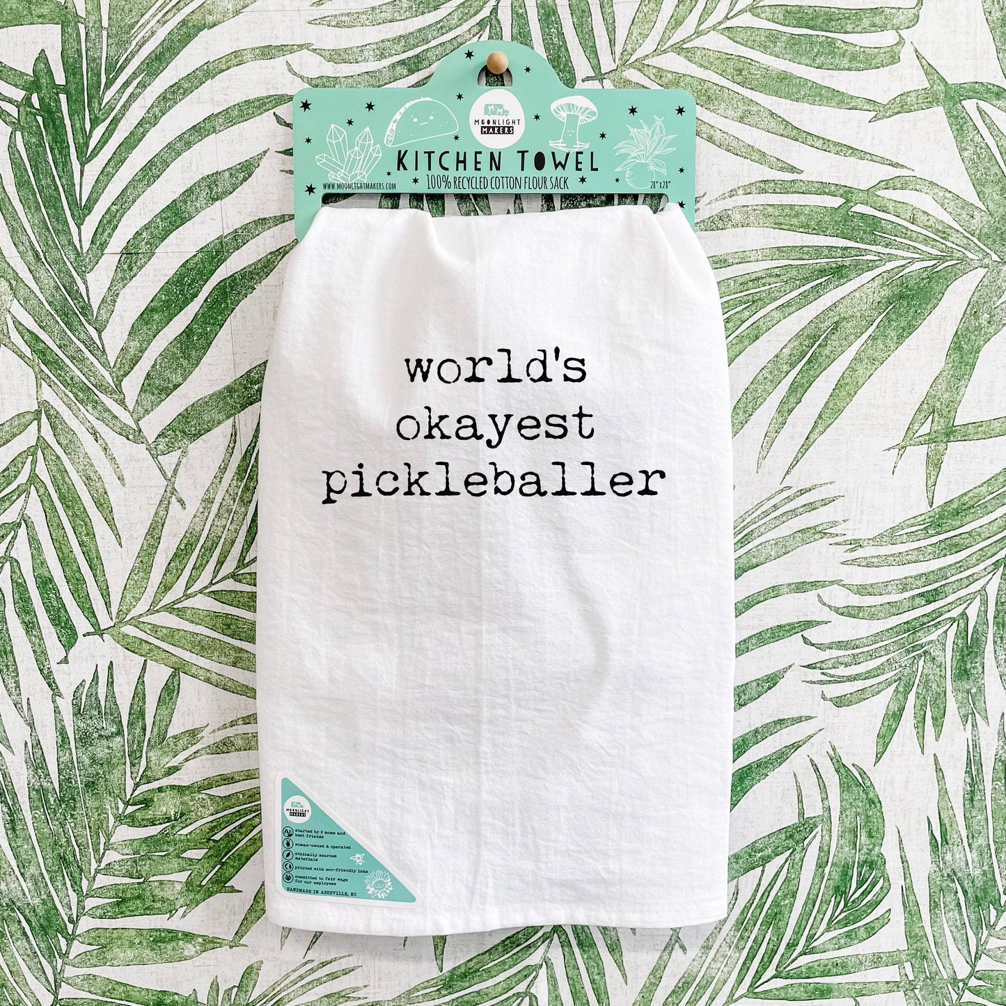 Okayest Pickleballer Tea Towel