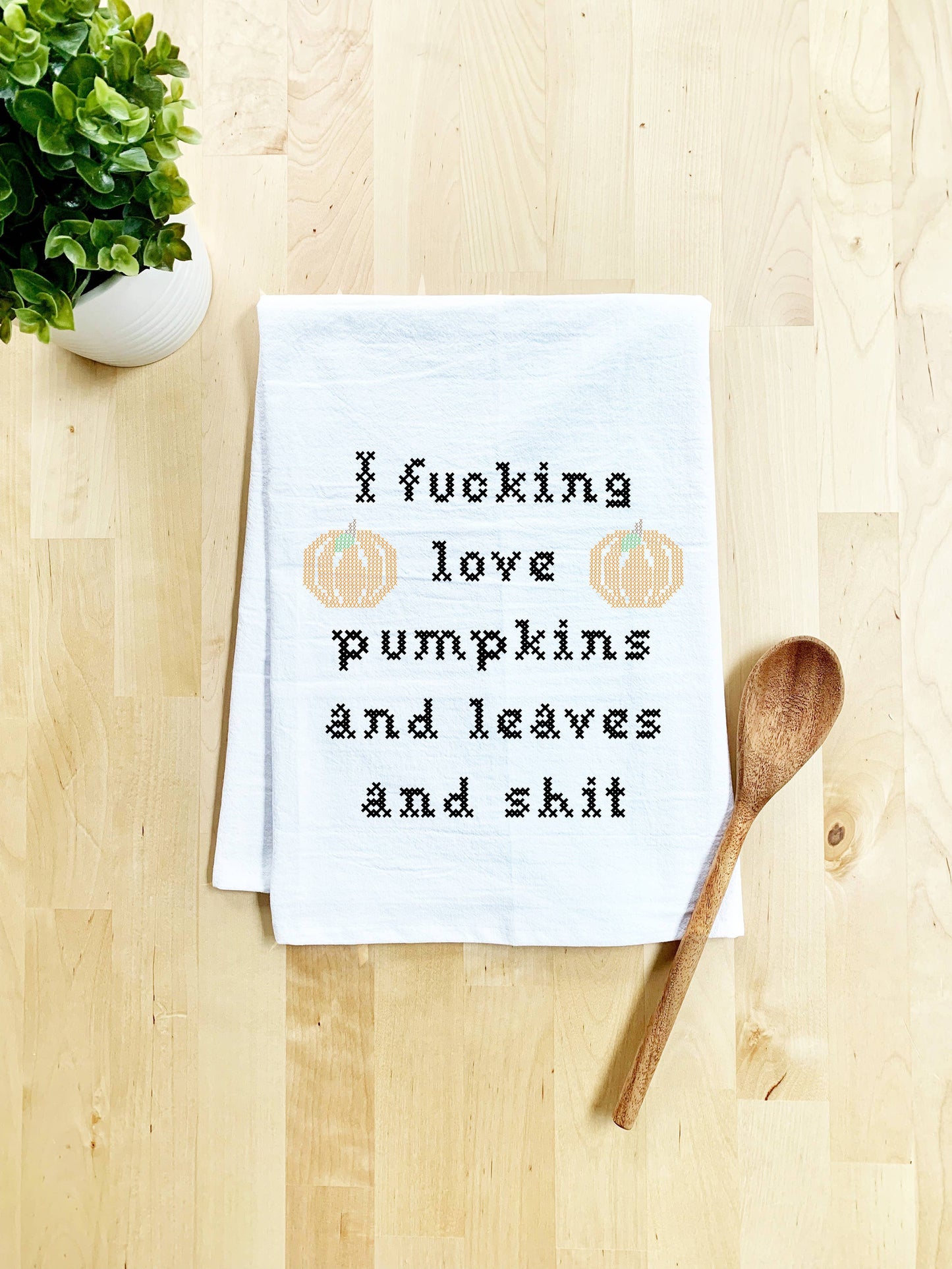 I F***ing Love Pumpkins Tea Towel