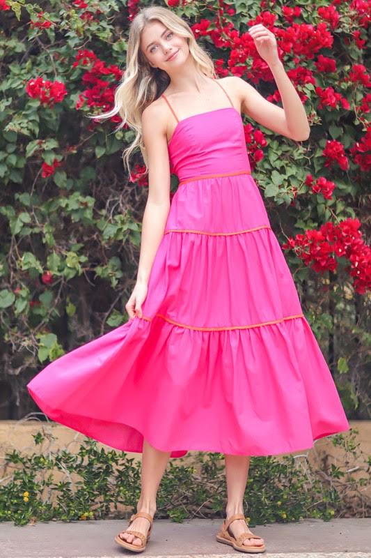 Fuchsia Tangerine Dress