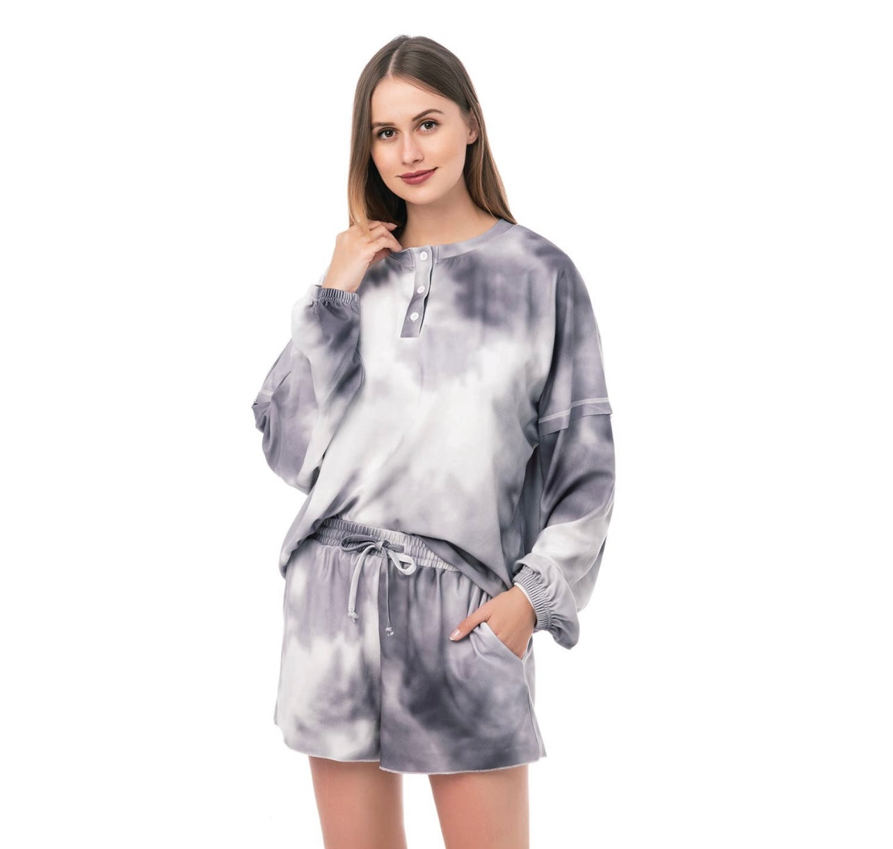 Gray Cloudy Shorts