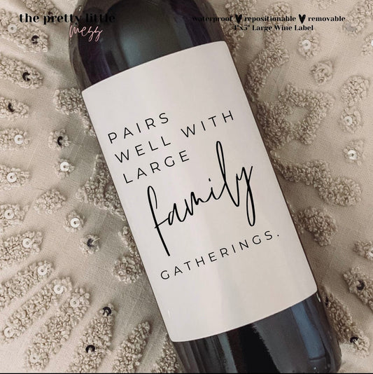 Family Gatherings Wine Label