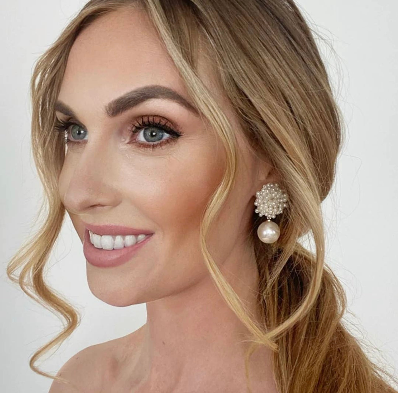 Big Pearl Cluster Earrings