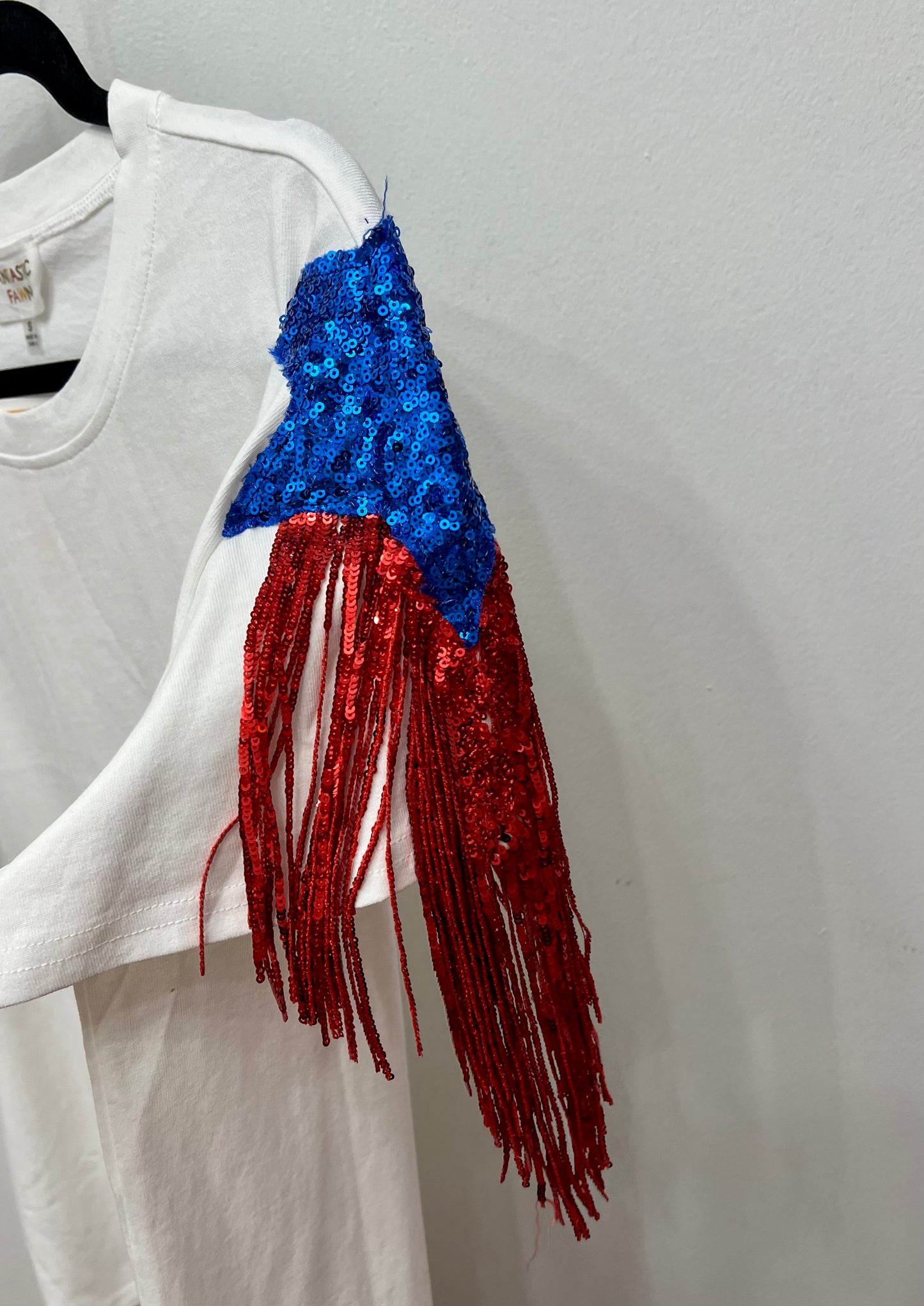 Star Sequin Fringe Tee
