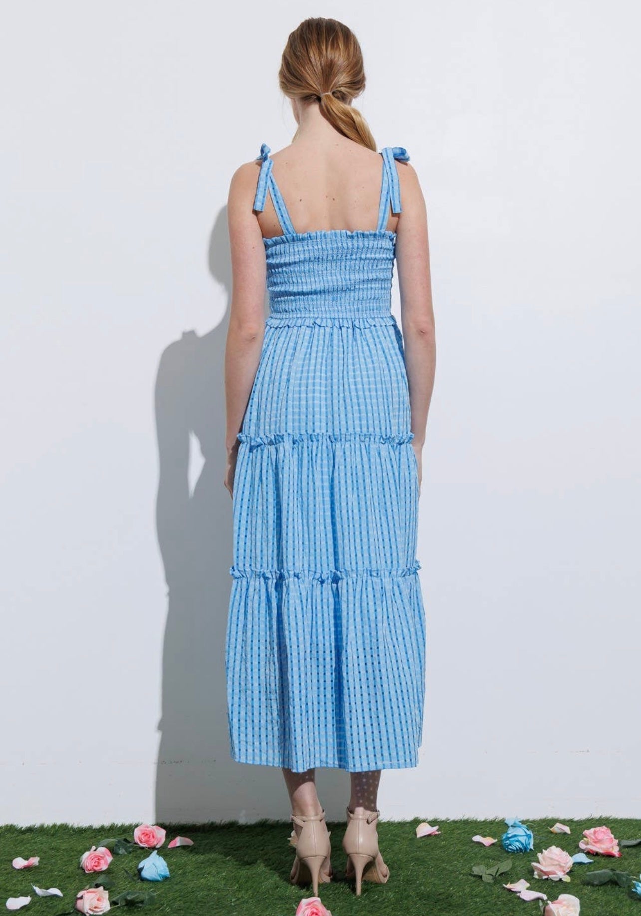 Blue Checkered Dress