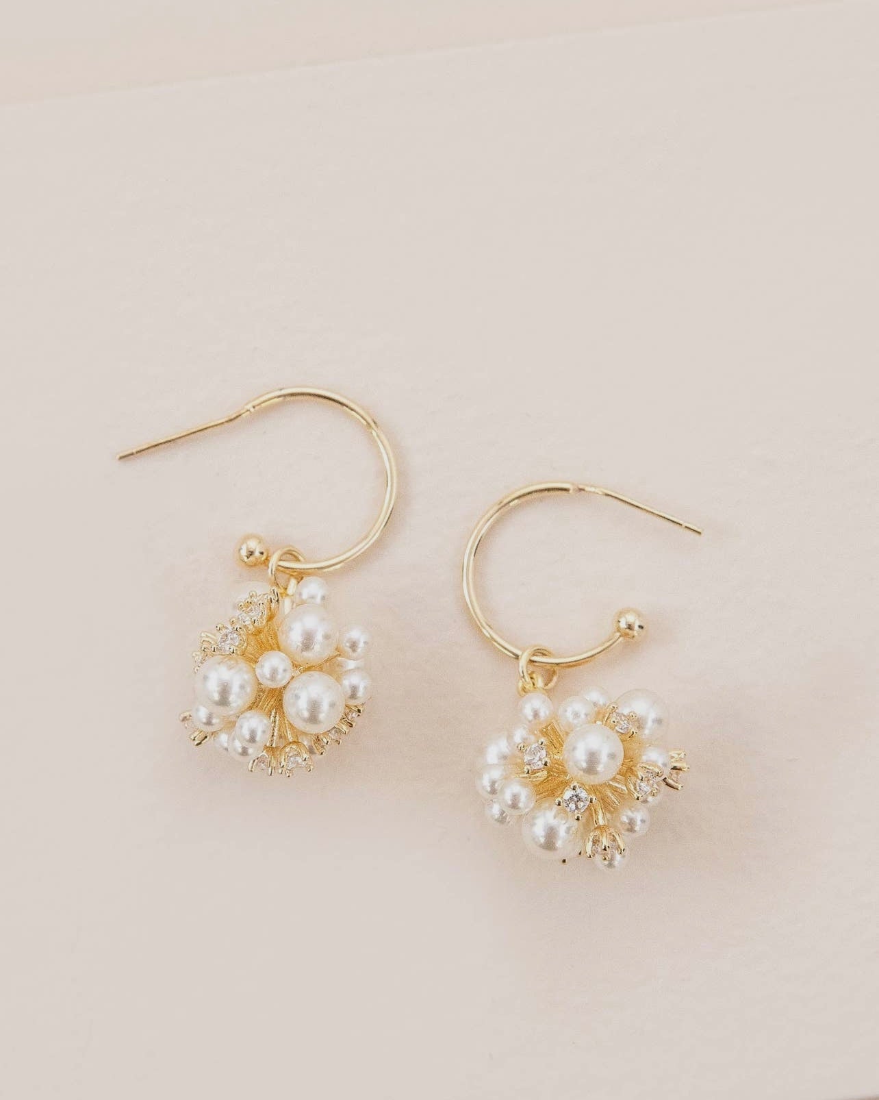 Pearl Cluster Earrings