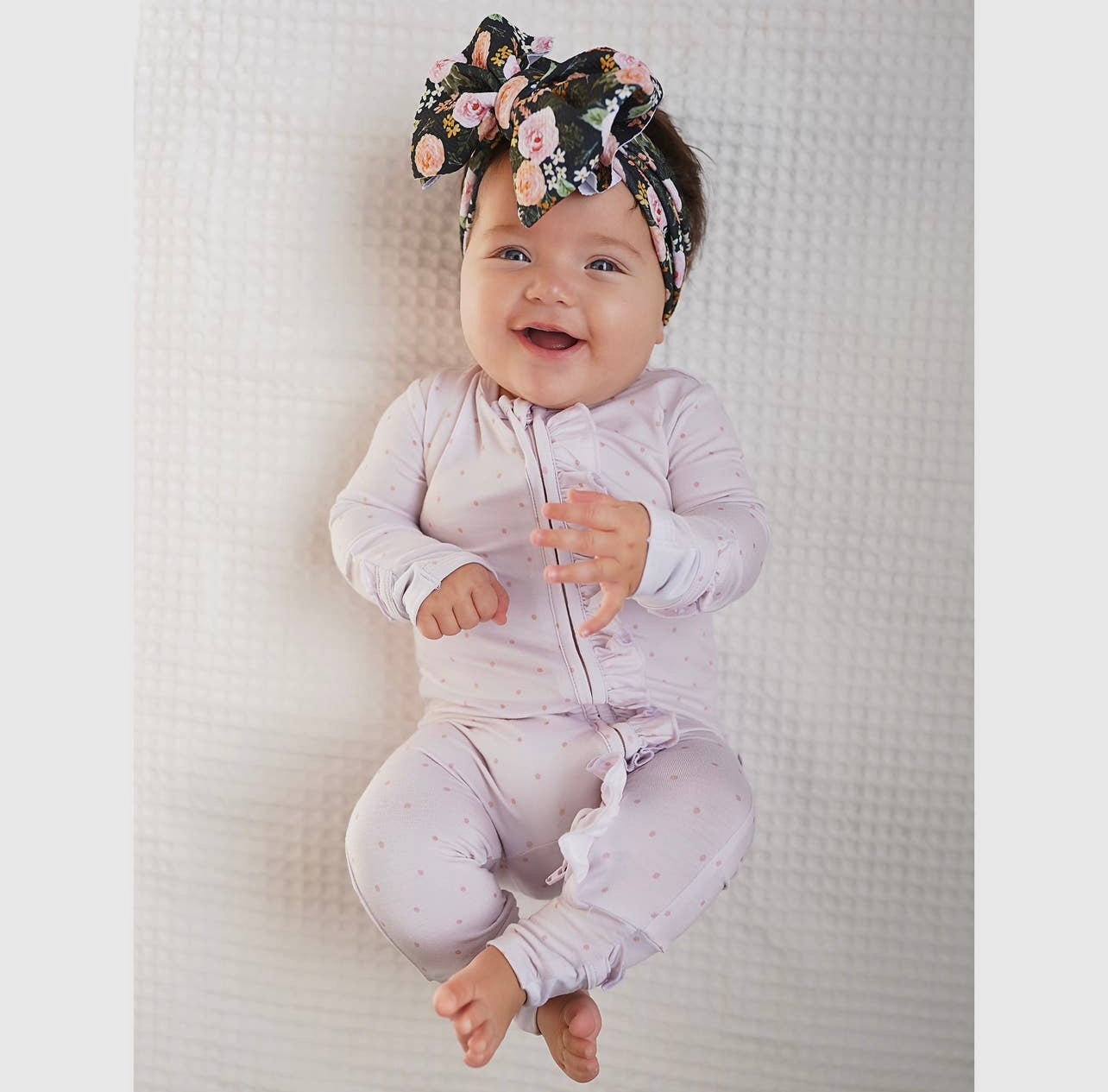 Pink Dot Bamboo Onesie