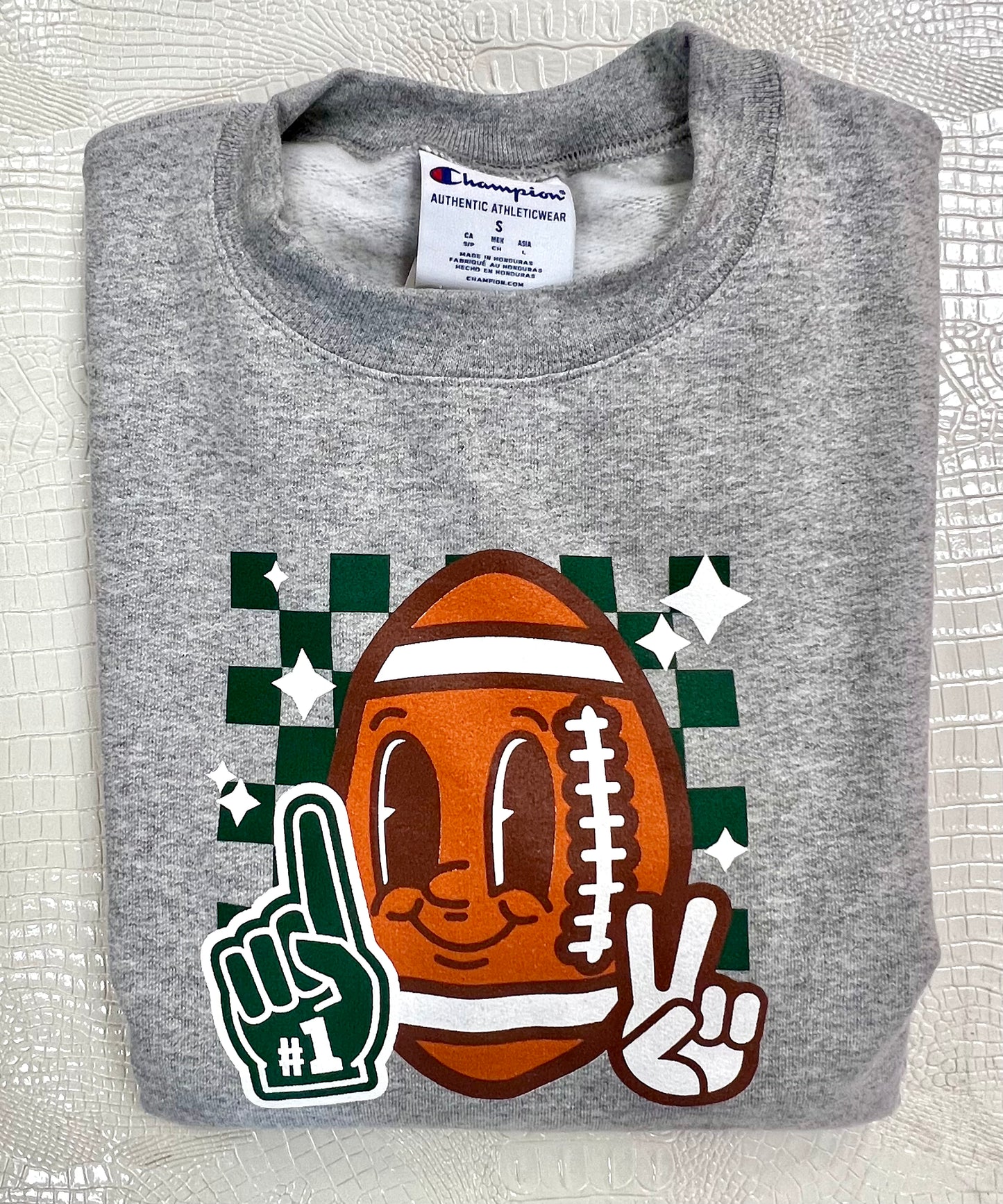 Green Football Fan Crewneck